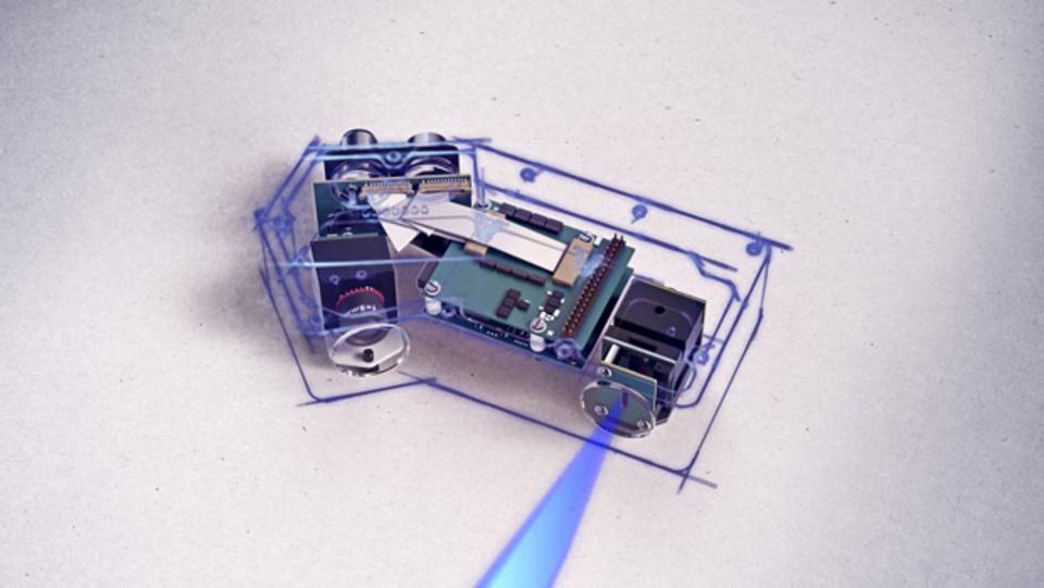 Interior view of VC Nano 3D-Z camera - 3D laser profiler - blue laser