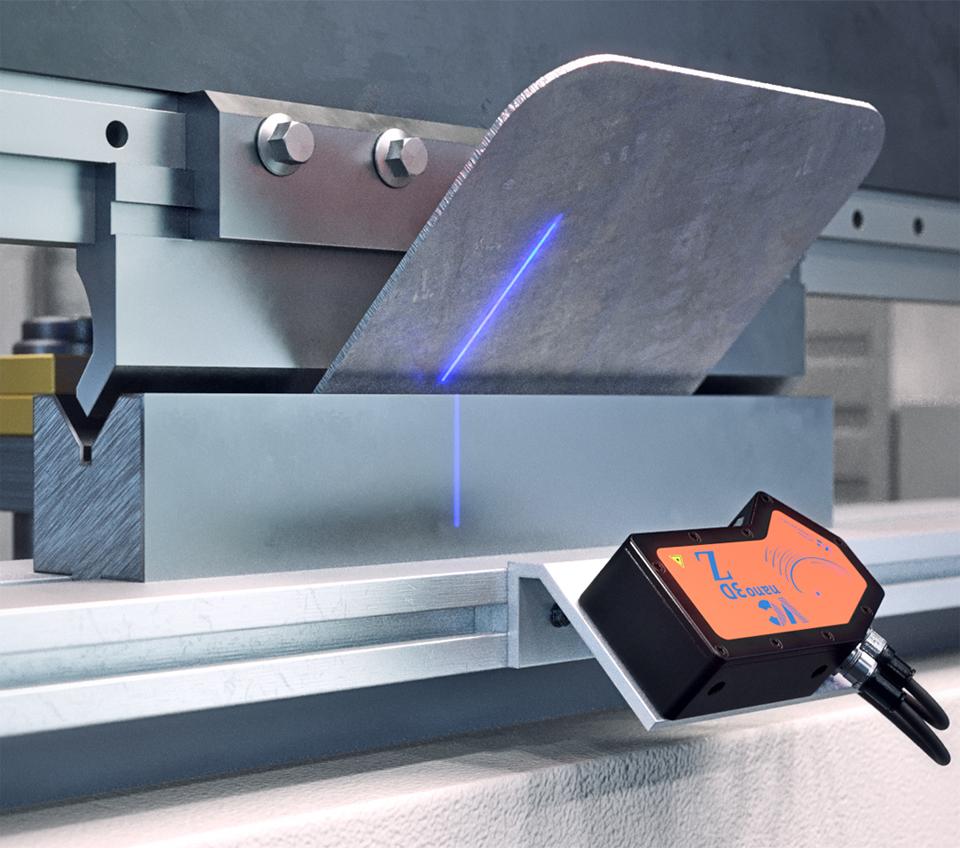 Winkelmessen beim Blechbiegen mit der VC nano 3D-Z
