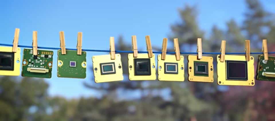 MIPI camera modules on the clothesline