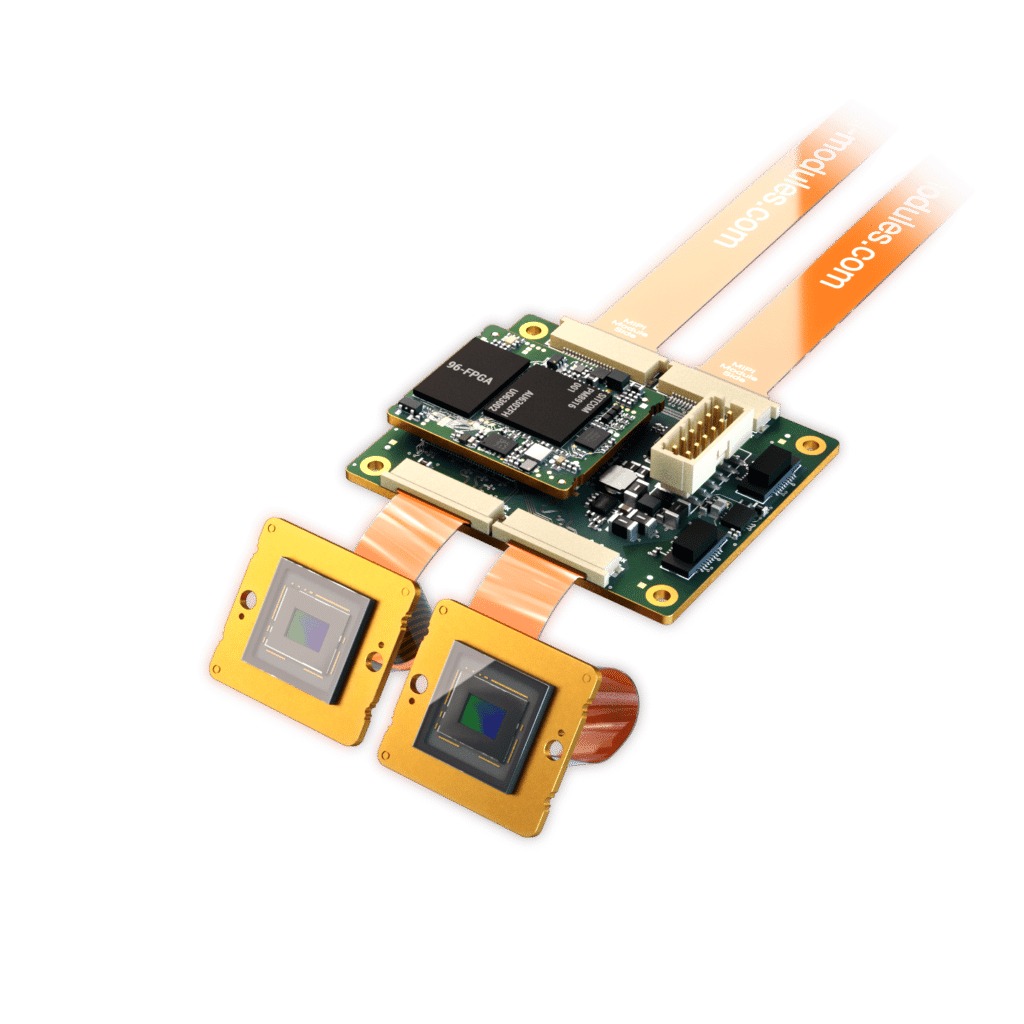 FPGA-basierter Hardwarebeschleuniger VC Power SoM mit MIPI-Kameramodulen