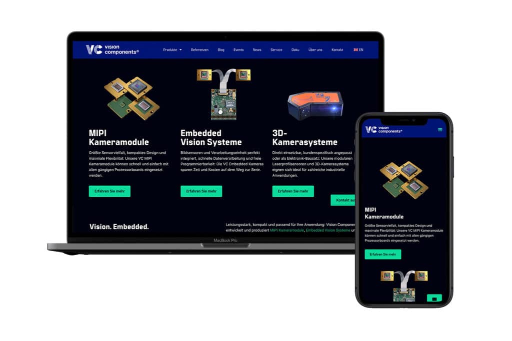 Neue Website - MIPI-Kameramodule und Embedded Vision Systeme