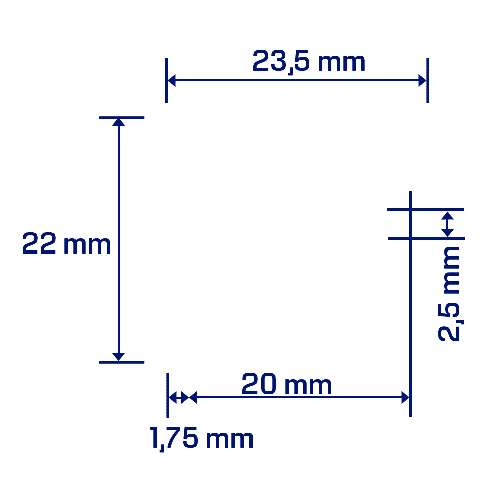 VC MIPI camera modules dimensions front side